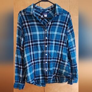 Teal Long Sleeve Flannel